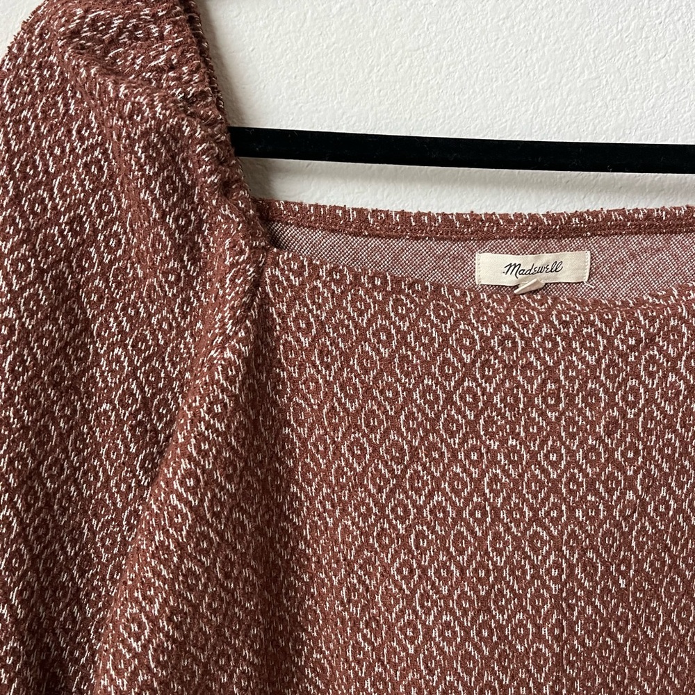 Madewell Jacquard Puff Sleeve Top, Size M